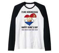 27 de Abril Holanda Día del Rey Orgulloso Holandés Papá Mamá Tía Niño Camiseta Manga Raglan