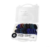 27 discos de lijado tipo R de 50 mm, almohadillas de pulido con vástago de 10/14 mm, ruedas abrasivas de alúmina de circonita para herramientas giratorias, 3 granos finos, medianos gruesos para metal