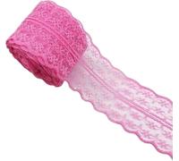27 Metres of Lace Ribbon, Suitable For DIY Crafts and Sewing Embellishments.(Deep Pink)