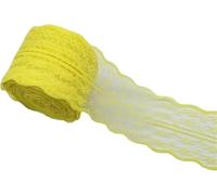 27 Metres of Lace Ribbon, Suitable For DIY Crafts and Sewing Embellishments.(Giallo)