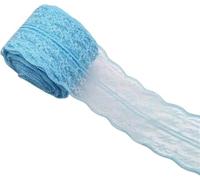 27 Metres of Lace Ribbon, Suitable For DIY Crafts and Sewing Embellishments.(Light Blue)