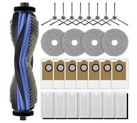 (27 piezas) Para Lefant M3 Kit de accesorios de repuesto para aspiradora robot Lefant M3, 1 cepillo giratorio, 8 cepillos laterales, 7 bolsas para polvo, 7 filtros HEPA con filtros de espuma y 4 mopas