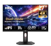 27 Pulgadas Monitor Gaming, Modo Dual UHD 160Hz / FHD 320Hz, Panel Fast IPS, 1ms DIC, HDR400, 95% DCI-P3, AMD FreeSync Premium, 2×HDMI 2.1, DP 1.4, Pie Regulable en Altura con Pivote G27H7P