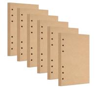 270 Hojas Papel de Recambio A5 Papel Kraft Blanco con 6 Anillas Recambio de Página Interior para Carpeta A5 Rellenable 540 Páginas