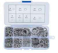 270 Piezas Arandelas de Bloqueo de Dentadas Internos Acero Inoxidable, Arandelas de Seguridad Presion - M3/M4/M5/M6/M8/M10/M12