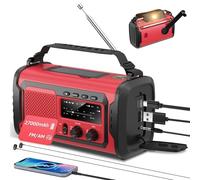 27000mAh Radio Emergencia, FM/Am Radios Solar y Recargable con Bluetooth 5.1/Alarma SOS/Brújula/Linterna, Radio De Dinamo para La Preparación Al Aire Libre para Desastres Naturales