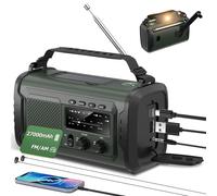 27000mAh Radio Emergencia, FM/Am Radios Solar y Recargable con Bluetooth 5.3/Alarma SOS/Brújula/Linterna, Radio De Dinamo para La Preparación Al Aire Libre para Desastres Naturales