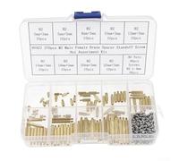 270pcs M2 latón espaciador separador tornillo tuerca kit con longitudes variadas para electrónica y montaje industrial (A)