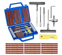 27PCS Kit Repara Pinchazos para Coche/Moto/Caravana, Kit antipinchazos neumático, Arreglar pinchazos en 3 Minutos, Mechas + Accesorios completos, Compacto para Maletero, Fácil Uso sin Experiencia