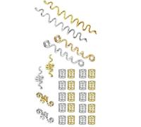 28 accesorios de metal para rastas, clip de resorte de serpiente, decoración de cabello, extensión de metal para una fácil instalación