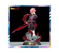 (28 cm con luz) Figura de anime Dragon Ball Rose Goku Super Saiyan Zamasu Figura Estatua de PVC con