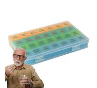 28 Day Medication Organizer, Portable Travel Box Pill Holder, Dust-Proof Medicine Container With Secure Compartments, Personal Pill Planner For Daily Use, Kids Medicine Organizer, Easy To Use Medicine