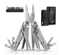 28 In 1Multiherramienta, Multiherramienta de Alicates Con Tijeras y Juego de Destornilladores, Herramienta Multiusos PortáTiles Alicates Plegables para la Trabajo Exterior Camping Reparación