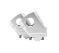 28 Mm 1 1/8" 22 Mm 7/8" Abrazadera Universal para Manillar Motocicleta Moto Manillar Riser(Silver,22mm)