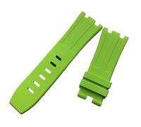 28 mm Negro Azul 15703 Naturaleza Goma Silicona Reloj Reloj Reloj Reloj Banda de correa Ajuste for AP Mira a Audemars y Piguet Belt Logo Herramientas ( Color : Neno green , Size : Without buckle )