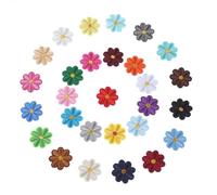 28 Pcs Parches Bordados para Planchar Margaritas, Flores Pegatina de Parches Termoadhesivos, Niños Planchar en Los Parches Apliques, Parches Florales para Planchar para Ropa Camiseta Bolsas Pantalon