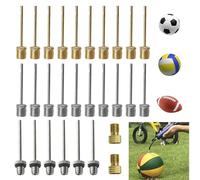 28 Piezas Aguja De Bomba De Bola, Aguja De Inflado De Bomba De Bola, Aguja De Bomba De Bola para Inflatrar Fútbol, Baloncesto, Rugby,Juego De Adaptadores para Válvula De Bicicleta
