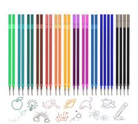 28 Piezas Boligrafo Borrable Recambios,Compatibles con Legami,Minas de repuesto borrables,Punta de 0,7mm,Altura 13cm,Bolígrafo Roller Borrable,Erasable Pen Refill,Tinta Termosensible