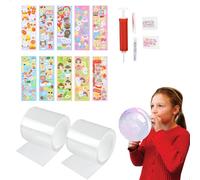 28 Piezas Nano Art Set, 2 Tape (5 cm x 1 m) Adhesivas Nano Art Bizak de Doble Cara, DIY Nano Tape Bubble Craft para Adultos y Manualidades para Niños con Purpurina, Lentejuelas, Pegatinas, etc.