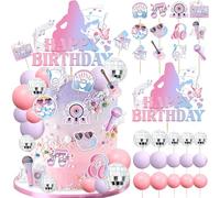 28 piezas Set de decoraciones para tartas de estilo Taylor Swift, fiesta de cumpleaños de estilo disco, set de decoraciones para tartas con motivos de instrumentos musicales
