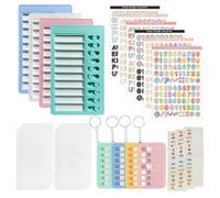 28 Piezas Tablero Diario Infantil Con Hojas En Blanco Y Calcomanías Alfabeto, Ideal Para Aprendizaje Planificación Y Gestión Del Tiempo.