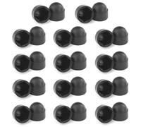 28 Piezas Tapas Seguridad Plástico Negras M10 (17x20 mm),Cubiertas Tuercas Hexagonales y Extremos Tornillos,Instalación a presión sin herramientas Tapas,para Tuercas,Tornillo
