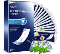 28 Piezas Tiras Blanqueadoras Dientes,Tira Blanqueadora Dental, para eliminar el café vino, tabaco y otras manchas,Unisexo