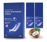28 Piezas Tiras Blanqueadoras Dientes, Tiras Blanqueadoras Antideslizantes, Whitening Strips para Hombres y Mujeres, Para Dientes para el Café Vino y Otras Manchas, Púrpura
