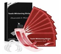 28 Piezas Tiras Blanqueadoras Moradas Mint Flavor, Blanqueador Dental,Sesiones Iluminación Inmediata, Para el Café Vino, Tabaco y Otras Manchas, Refresca Respiración,Rojo