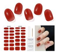28 Tiras de Gel Semiendurecido Para Uñas Nails pegatinas de Uñas de Gel de Calidad de Salón de Belleza Tiras de Esmalte de Uñas Duraderas Para Mujeres Niñas