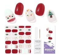 28 Tiras de Gel Semiendurecido Para Uñas Nails pegatinas de Uñas de Gel de Calidad de Salón de Belleza Tiras de Esmalte de Uñas Duraderas Para Mujeres Niñas