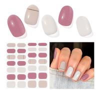 28 Tiras de Gel Semiendurecido Para Uñas Nails pegatinas de Uñas de Gel de Calidad de Salón de Belleza Tiras de Esmalte de Uñas Duraderas Para Mujeres Niñas
