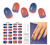 28 Tiras de Gel Semiendurecido Para Uñas Nails pegatinas de Uñas de Gel de Calidad de Salón de Belleza Tiras de Esmalte de Uñas Duraderas Para Mujeres Niñas