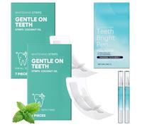 28 tiras para blanquear los dientes y 2 lápices blanqueadores de dientes - Juego de tiras blanqueadoras para dientes con lápiz blanqueador, tiras de blanqueamiento suaves para una rutina de
