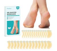 28 tiritas para ampollas, vendas invisibles de gel hidrocoloide para talón, pie y dedos de los pies, almohadillas impermeables para protección de la piel y curación rápida (paquete de manchas)
