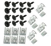 28 Uds. Tornillo del Panel embellecedor del escudo, Clips de fijación debajo de la cubierta del motor