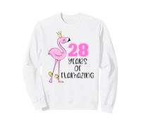 28 Years of Flamazing Flamingo Design Beach 28th Birthday Sudadera