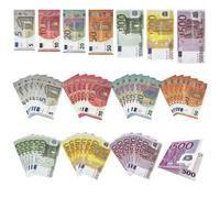280 Billetes Falsos tamaño Original, 7 Denominaciones (5/10/20/50/100/200/500), Billetes Falsos con Billetera, utilizados para Aprendizaje, Juegos de rol y Objetivos de Juego.