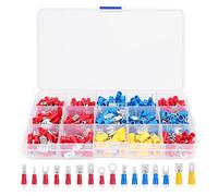 280 Piezas Terminales Eléctricos Con Aislados, Terminales Eléctricos, Terminales Faston Aislados Eléctricamente, 15 Tipos Tener Caja, para Industria Electricistas Sistema