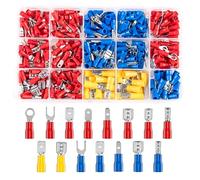 280 piezas Terminales Eléctricos, terminales faston 0,5 - 6,0 mm², surtido de terminales de cable para coche, conectores planos, conectores de cable