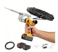 2800W Cinta pasacables eléctrica automática de 50 m/min,Fuerza de tracción máx 600N,Alcance cable 15m/30m,para Comunicación de Redes Hidroeléctricas Construcción 2Battery37500mAh-15mFishTape