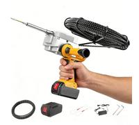 2800W Cinta pasacables eléctrica automática de 50 m/min,Fuerza de tracción máx 600N,Alcance cable 15m/30m,para Comunicación de Redes Hidroeléctricas Construcción 1Battery25000mAh-15mFishTape