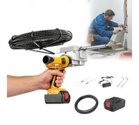 2800W Tirador de Cables, Pasacables Profesional,50 m/min,Fuerza de tracción máx 600N,Alcance cable 15m/30m,para Comunicación de Redes Hidroeléctricas Construcción 1Battery37500mAh-30mFishTape