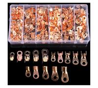 280PCS OT Type 10A 20A 30A 40A 50A Wire Terminals Red Copper Nose Lugs Crimp Open Mouth Cable Connector Splice