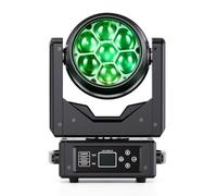 280W Mini Luz de Escenario LED RGBW Cabeza Móvil con DMX512,Efectos Wash/Haz/Vórtice/Caleidoscopio/Enfoque Electrónico,Beam Moving Head para DJ Discoteca Bar Fiesta Club Show Navidad