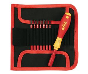 28391 Wiha aislado Conjunto intercambiable SlimLine incluye un asa con bolsa, 8 pieza