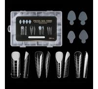 288 moldes de extensión de uñas, cubiertas completas, herramienta de manicura, punta falsa, suministros de manicura