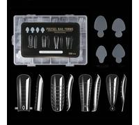 288 moldes de extensión de uñas, puntas de uñas postizas, cubiertas completas, formas de uñas, suministros de manicura