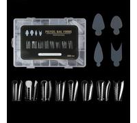 288 moldes de extensión para uñas, herramientas de manicura, punta falsa, suministros de manicura