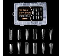 288 piezas de 12 tipos de formas de uñas, formas de extensión, cobertura completa, herramientas de manicura artística, suministros de manicura